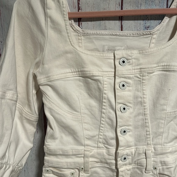 NWT Jonathan Simkhai Standard Poppy Puff Sleeve Denim mini Dress - Picture 5 of 13